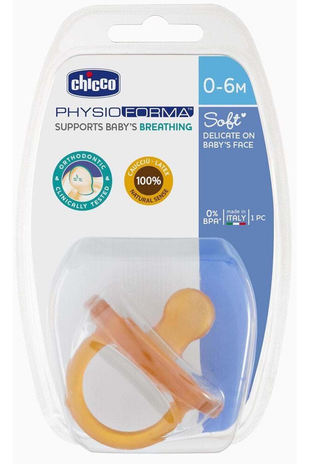 Chicco Physio Soft Kauçuk Emzik 0-6 Ay