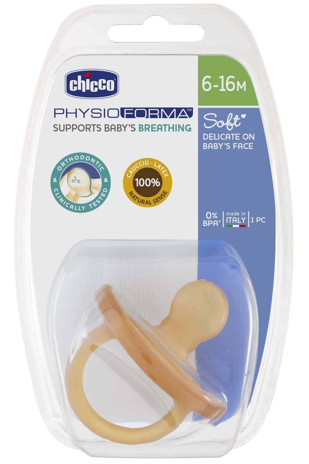 Chicco Physio Soft Kauçuk Emzik 6-16 Ay