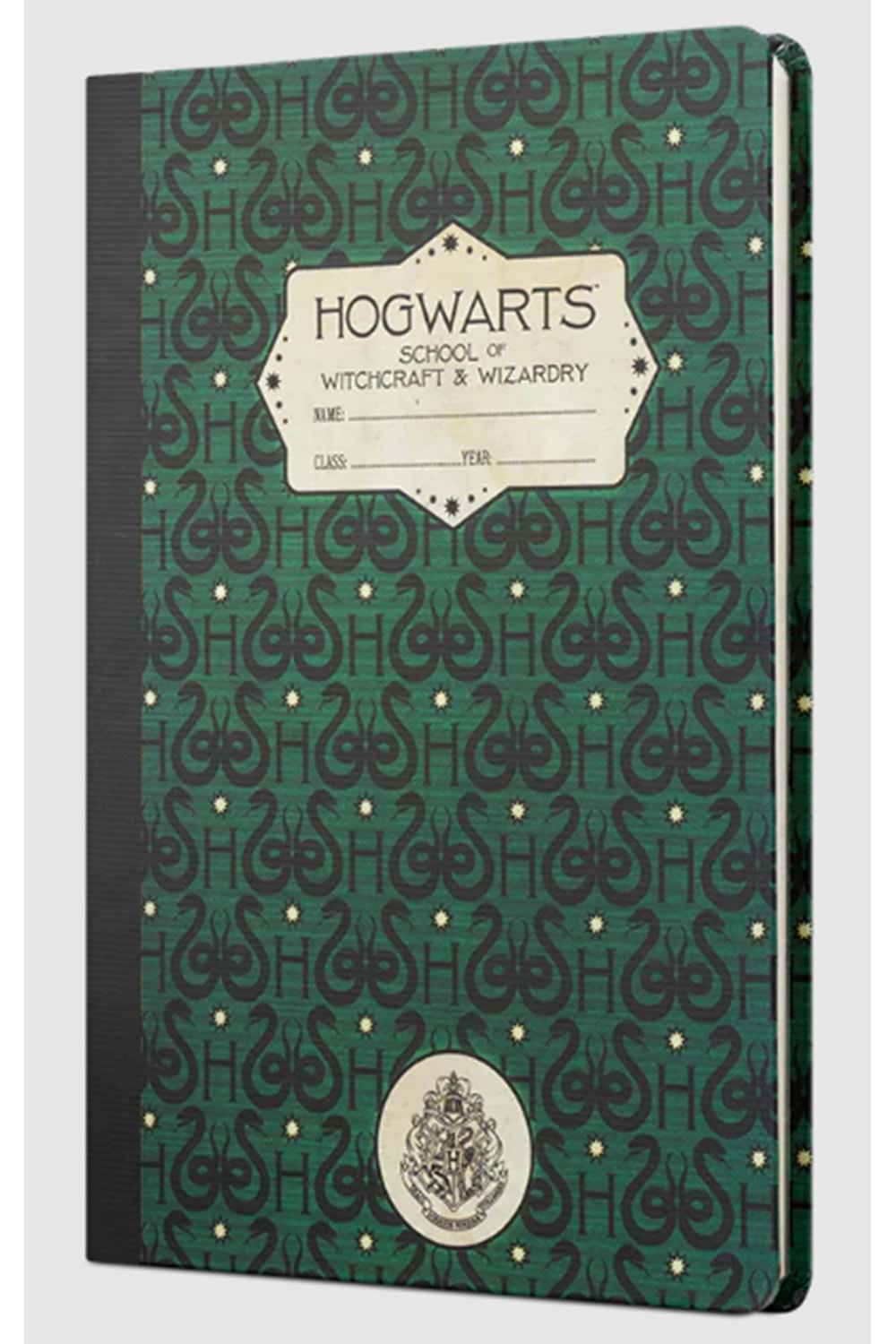 Harry Potter Hogwarts Syltherin Sert Kapak Defter Çizgisiz