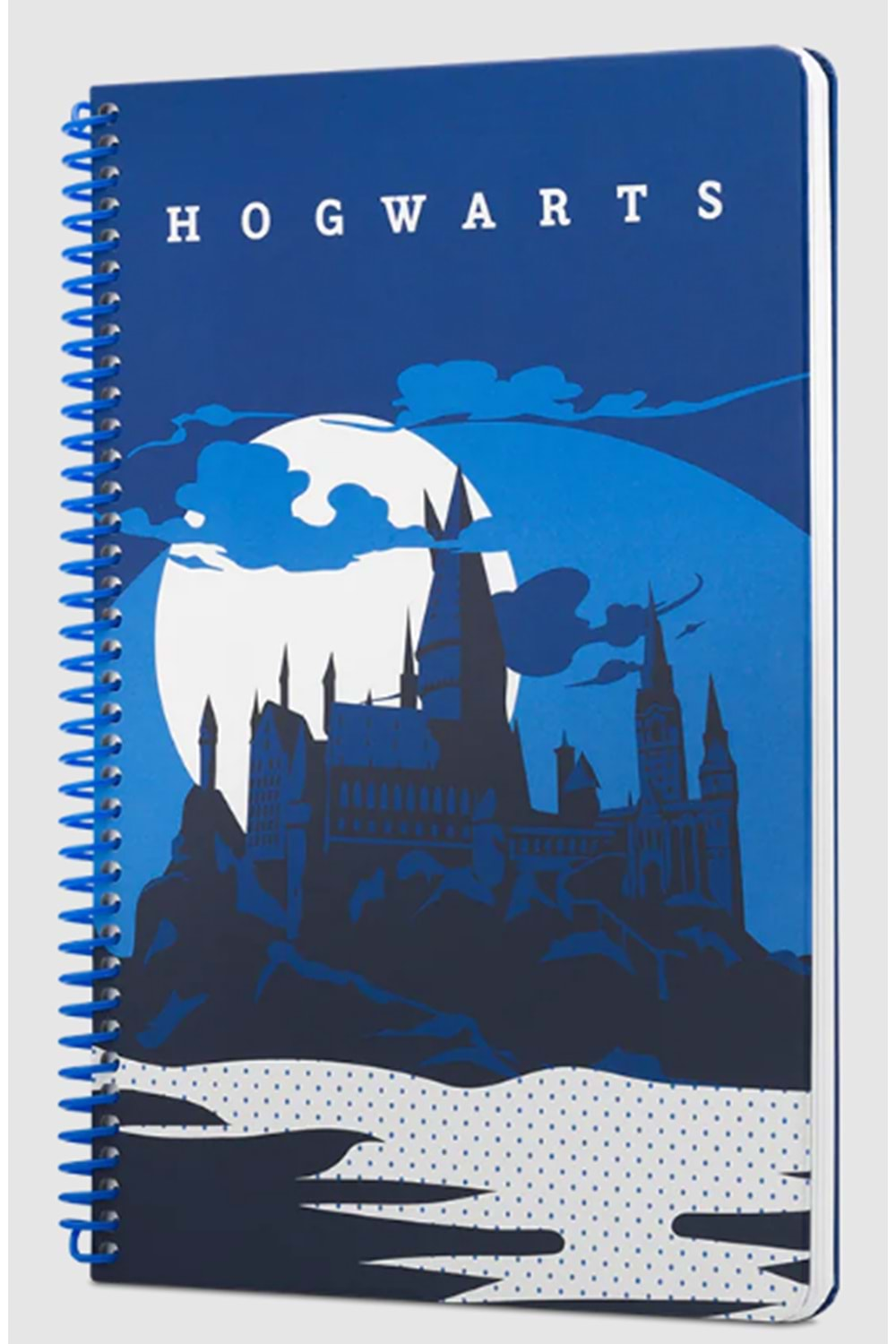 Harry Potter Hogwarts Spiralli Defter Lacivert Kareli