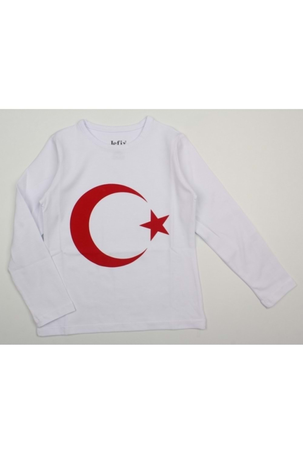 Ay Yıldız Baskılı Tshirt Uzun Kollu