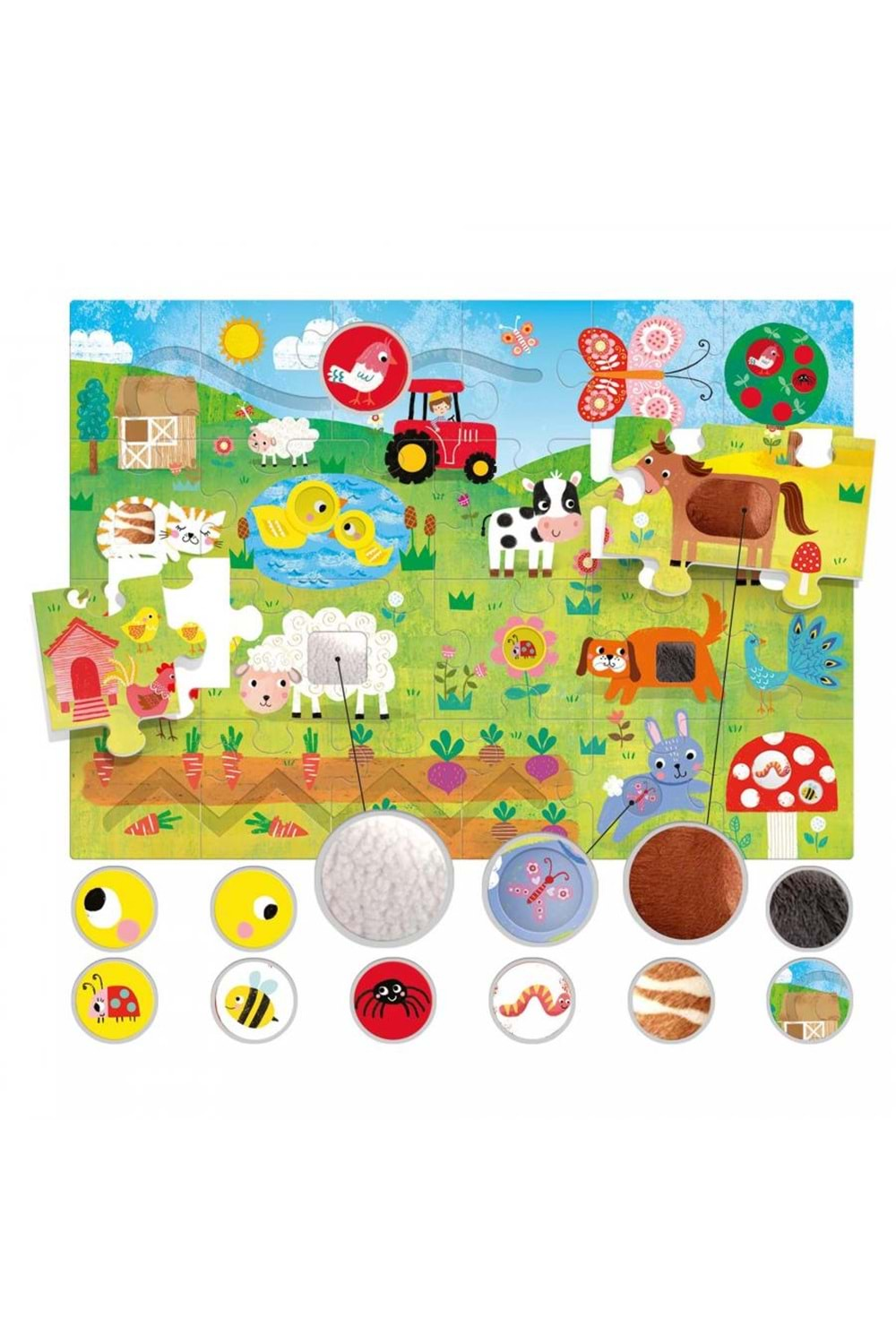 Headu Montessori Dokunsal Puzzle 1-4 Yaş MU23592