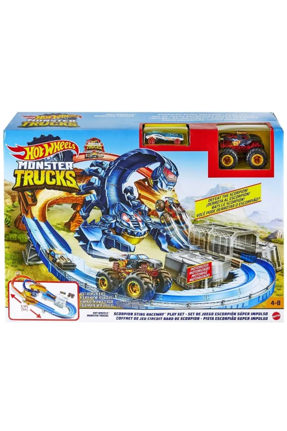 Hot Wheels Monster Trucks Akrep Isırığı Yarış Pisti GTL33