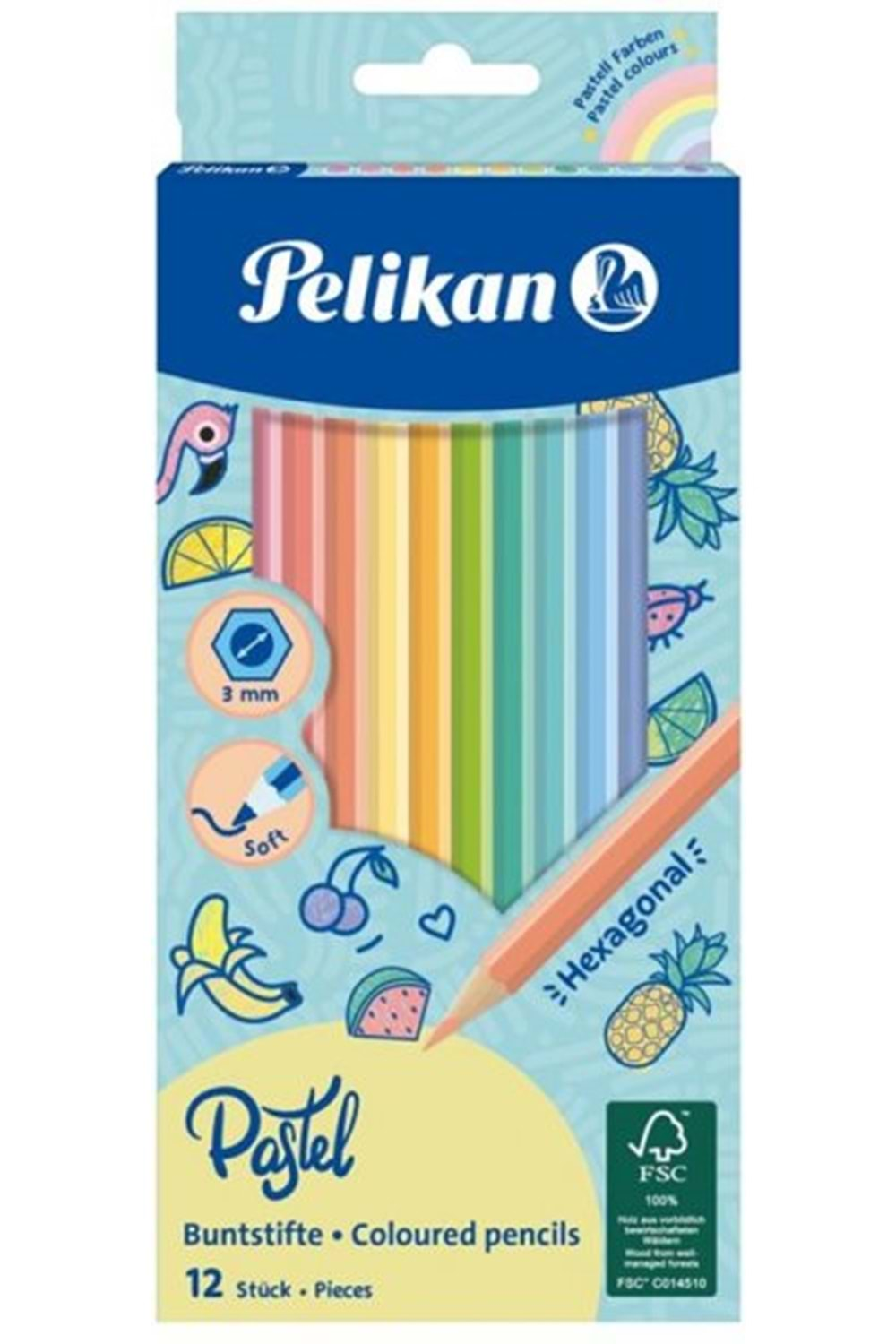 Pelikan Kuru Boya Pastel Renkler 12 li 701143