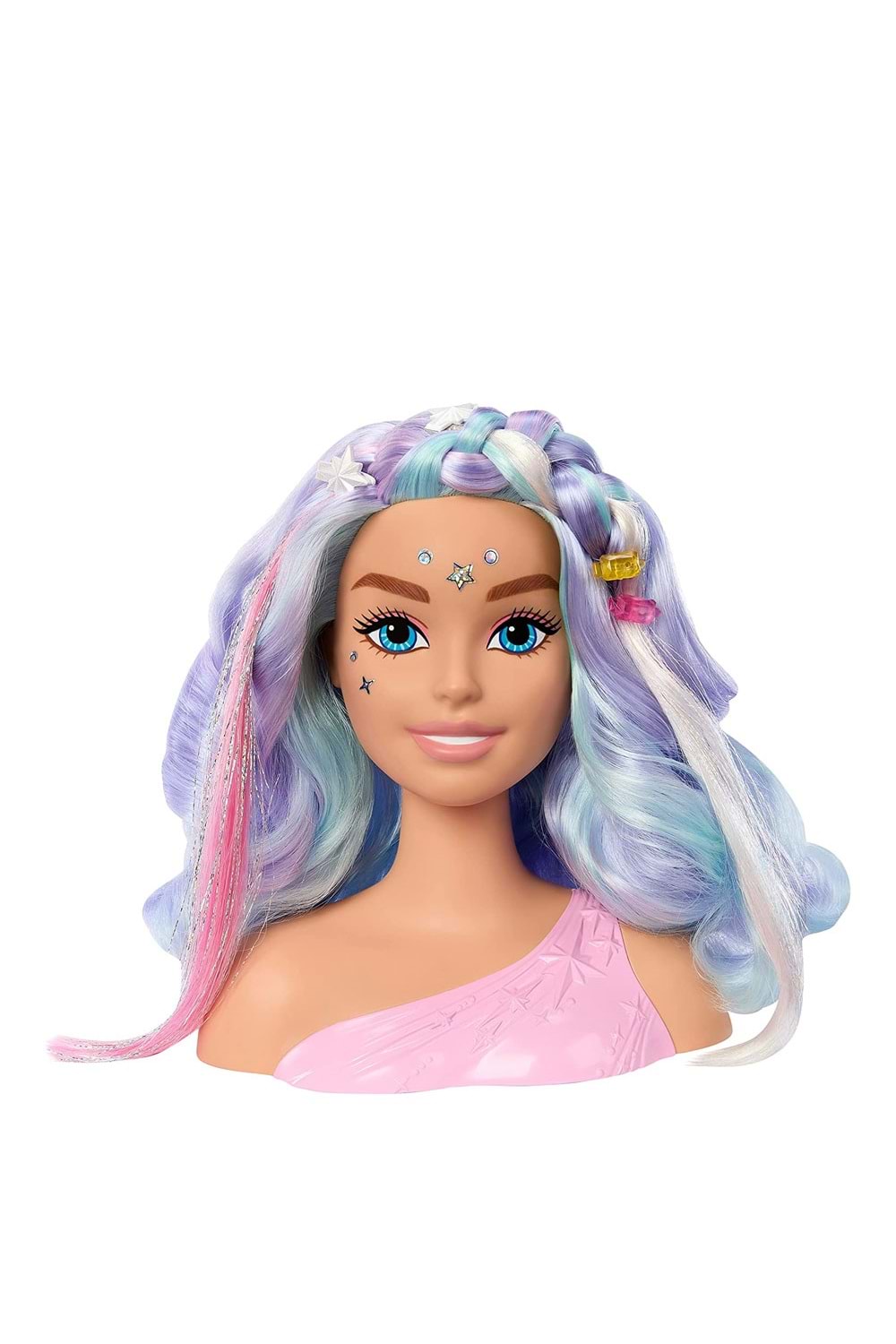 Barbie nin Renkli Saçlı Büstü ve Aksesuarları HMD82