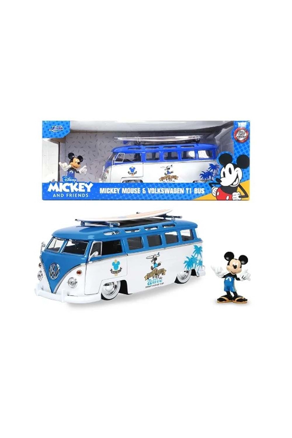 Mickey Mouse Figür ve Volkswagen T1 Minibüs