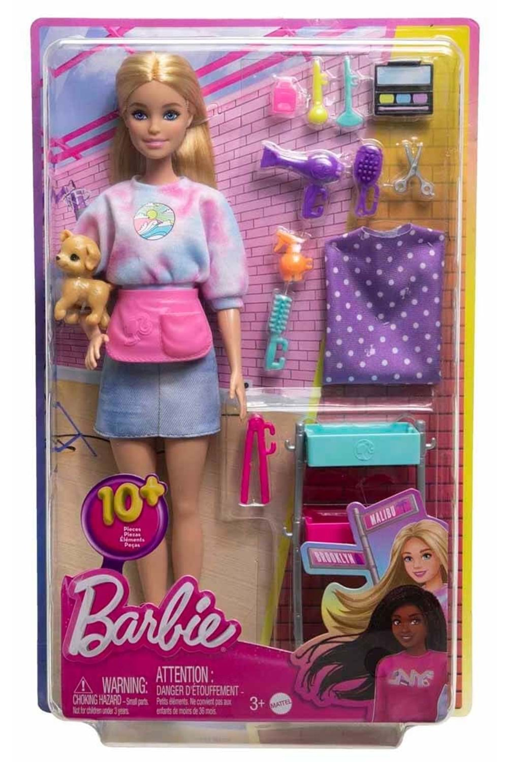 Barbie Malibu Stilist Bebek Oyun Seti HNK95