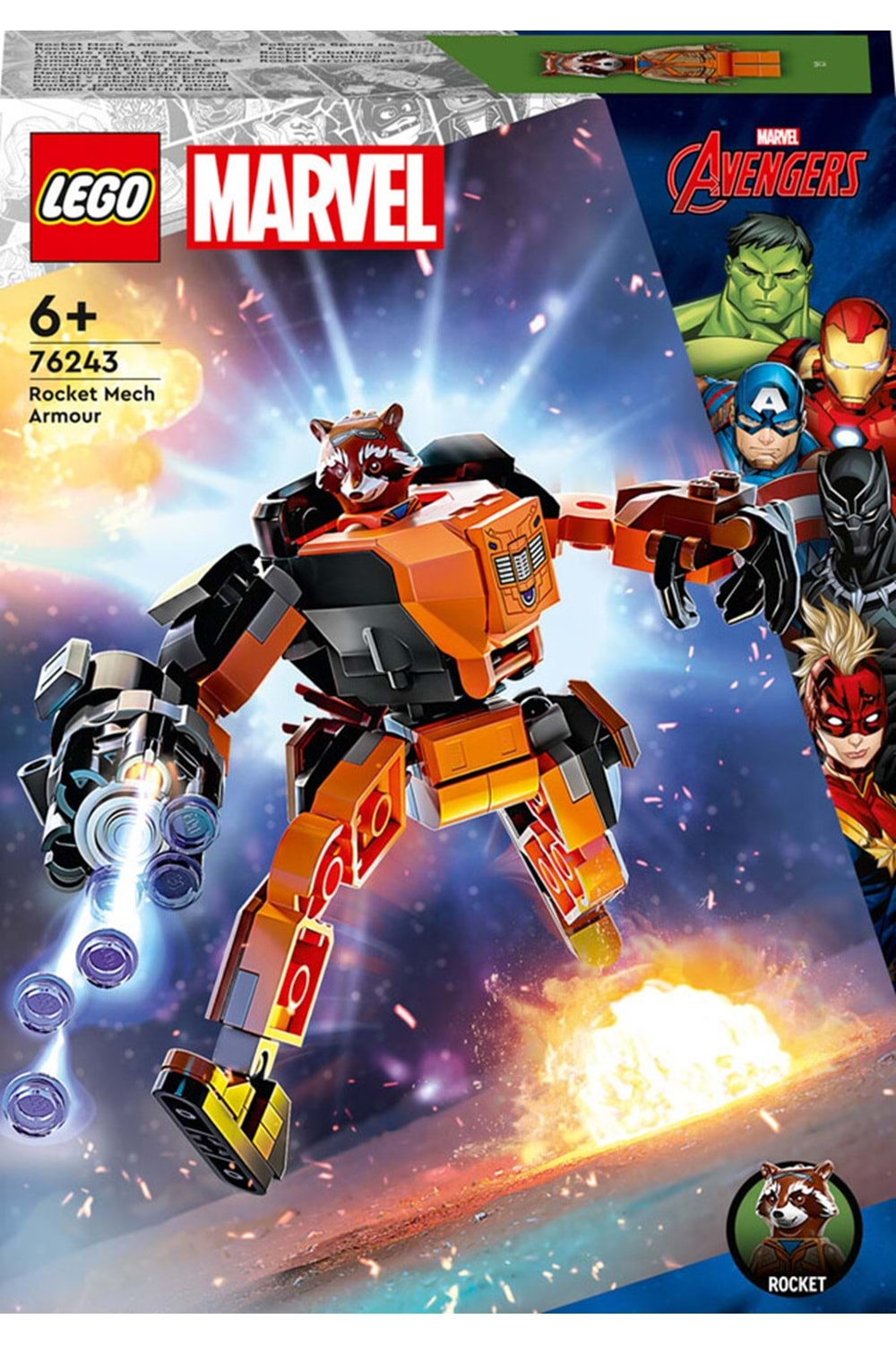 Lego Marvel Rocket Robot Zırhı 76243