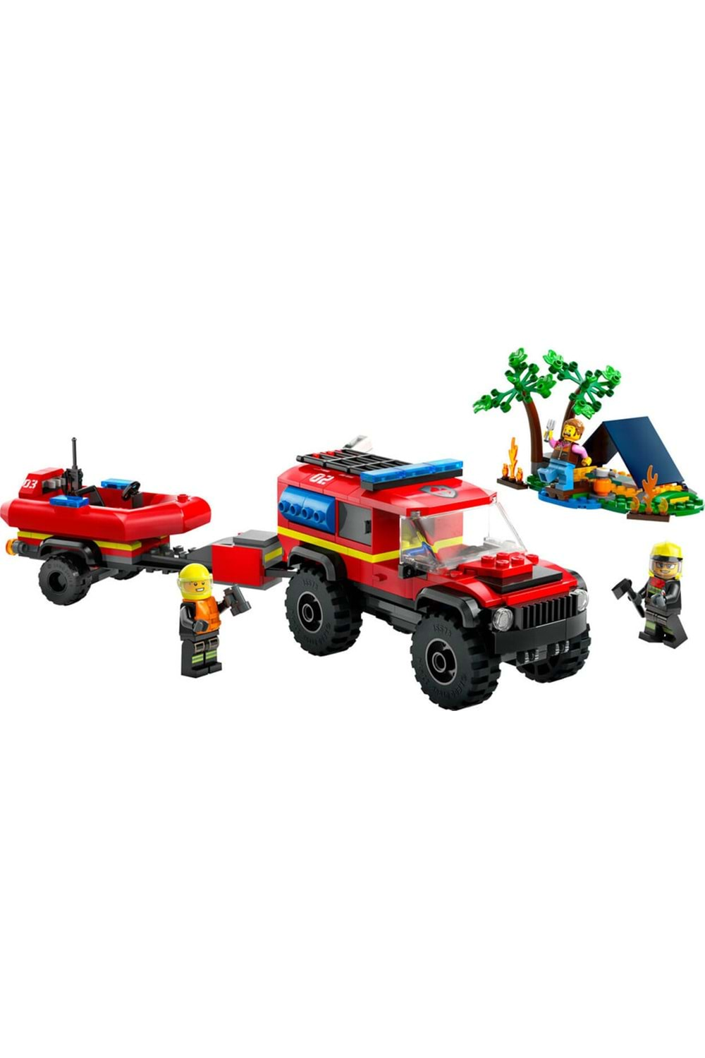 Lego City 4x4 Kurtarma Botlu İtfaiye Kamyonu 60412