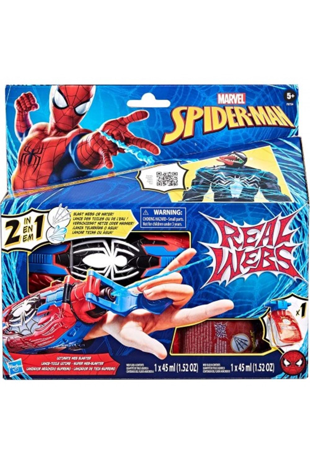 Spider Man Ağ ve Su Fırlatıcı F8734