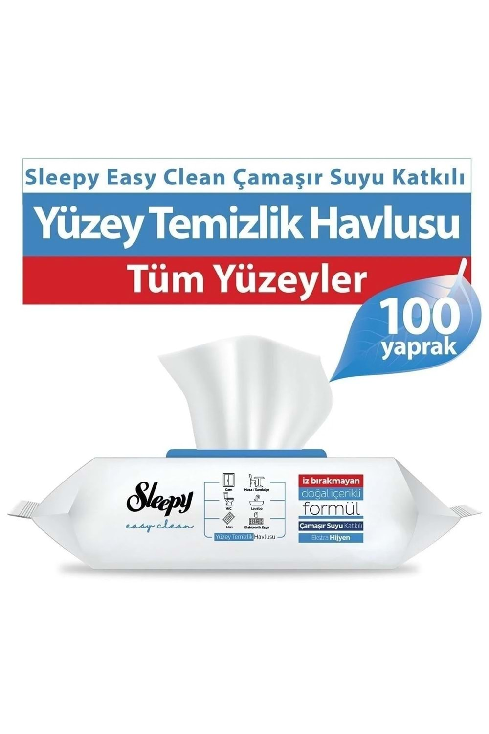 Sleepy Yüzey Temizlik Havlusu Çamaşır Sulu 100 lü