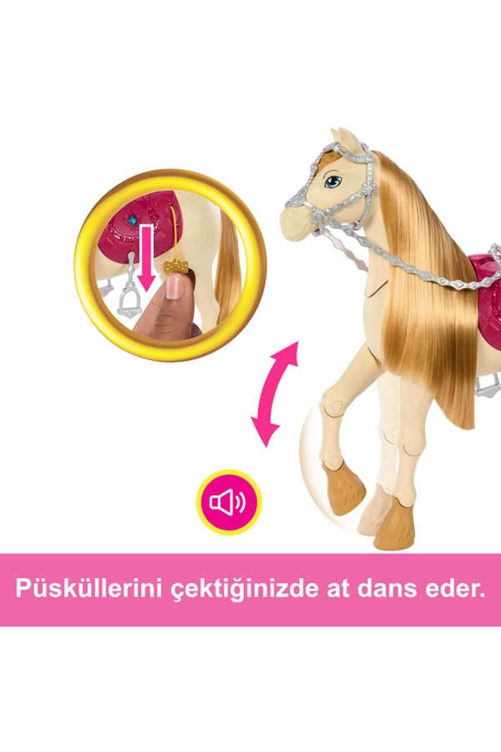 Barbie Gizemleri Büyük At Kovalamacası Dans ve Gösteri Atı HXJ42