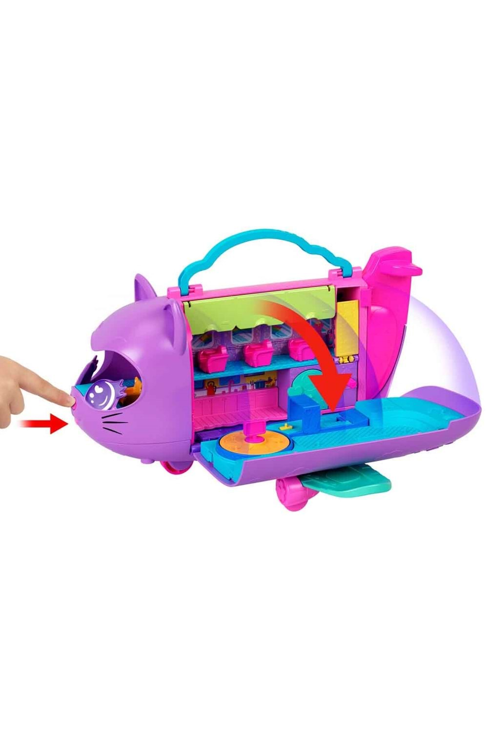 Polly Pocket Minik Kedi Hava Yolları Oyun Seti HWP19