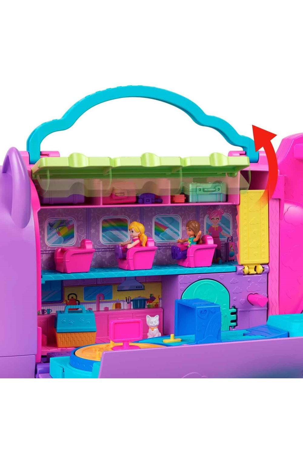 Polly Pocket Minik Kedi Hava Yolları Oyun Seti HWP19