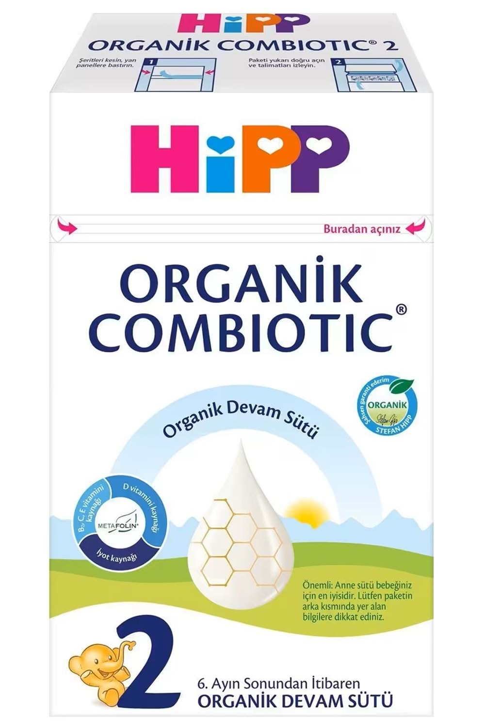 Hipp 2 Organik Devam Sütü Combiotic 600 gr 6 ay+