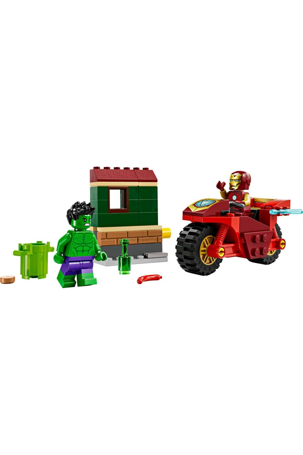 Lego Marvel Motosikletli Iron Man ve Hulk 76287