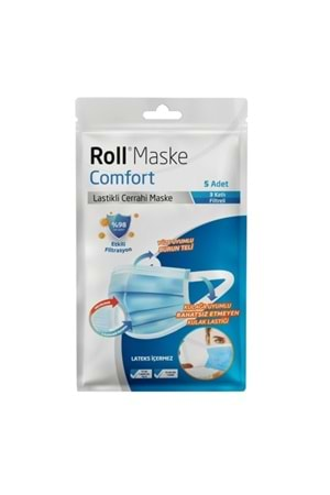 Roll Maske Comfort Cerrahi Maske 50 li