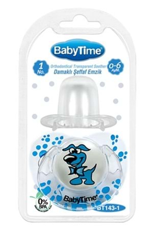 Baby Time Damaklı Desenli Şeffaf Emzik 6-18 ay BT144