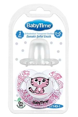 Baby Time Damaklı Desenli Şeffaf Emzik 6-18 ay BT144