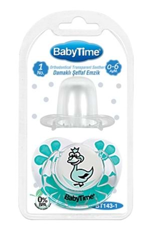 Baby Time Damaklı Desenli Şeffaf Emzik 6-18 ay BT144