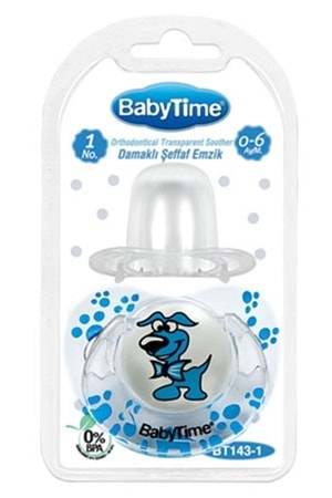 Baby Time Damaklı Desenli Şeffaf Emzik 18 ay+ BT145