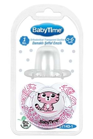 Baby Time Damaklı Desenli Şeffaf Emzik 18 ay+ BT145