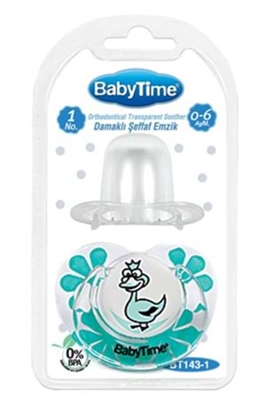 Baby Time Damaklı Desenli Şeffaf Emzik 18 ay+ BT145