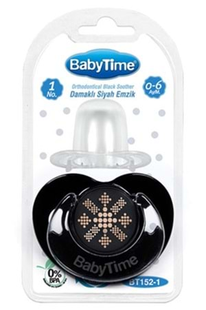 Baby Time Damaklı Siyah Gövdeli Emzik 18 ay+ BT154