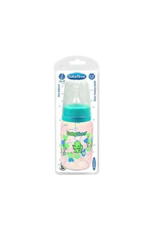 Baby Time Klasik Cam Biberon Silikon Kiraz Uçlu 125 ml BT074