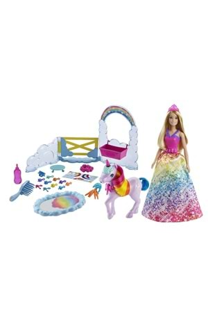 Barbie Dreamtopia Bebek ve Tek Boynuzlu At GTG01