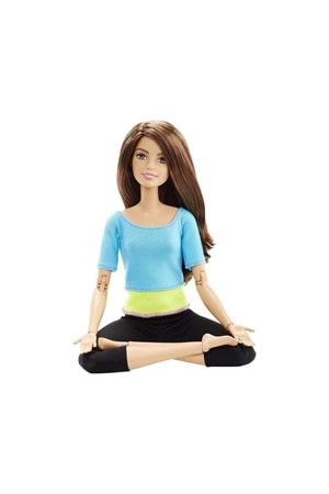 Barbie Sonsuz Hareket Bebeği Kumral Siyah Taytlı DJY08