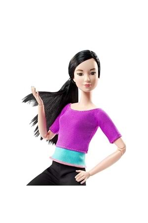 Barbie Sonsuz Hareket Bebeği Siyah Saçlı Siyah Taytlı DHL84