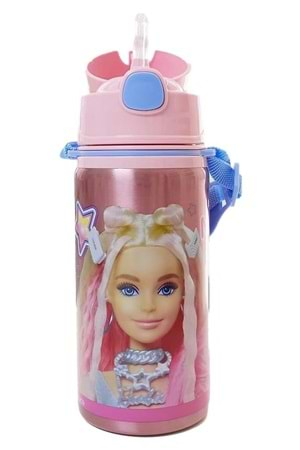 Barbie Çelik Suluk Pipetli 500 ml