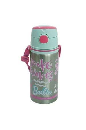 Barbie Çelik Suluk Pipetli 500 ml