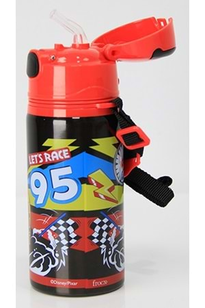 Cars Çelik Suluk Pipetli 500 ml