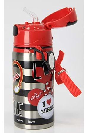 Minnie Mouse Çelik Suluk Pipetli 500 ml