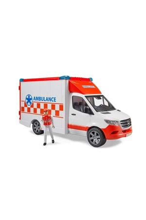 Bruder Mercedes Benz Sprinter Sirenli Ambulans ve Ekibi 02676