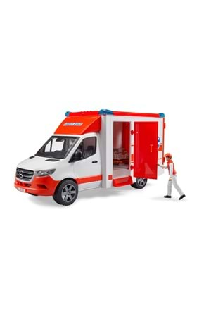 Bruder Mercedes Benz Sprinter Sirenli Ambulans ve Ekibi 02676