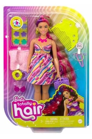 Barbie Upuzun Muhteşem Saçlı Bebekler Esmer Çiçek HCM89