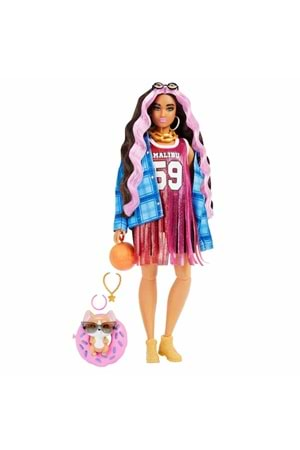 Barbie Extra Ekose Ceketli Bebek HDJ46