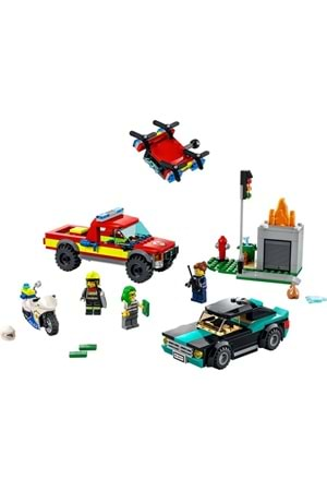 Lego City İtfaiye Kurtarma Operasyonu ve Polis Takibi 60319