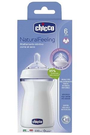 Chicco Natural Feeling Silikon Emzikli Pp Biberon Desenli 330 Ml