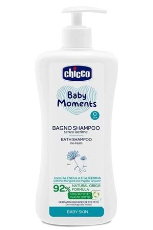 Chicco Baby Moments Doğal Göz Yakmayan Bebek Saç Ve Vücut Şampuanı 750