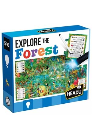 Headu Safari Keşfet Sihirli Fenerli Etkinlik Puzzle 5-10 Yaş IT21420