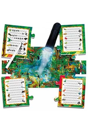 Headu Safari Keşfet Sihirli Fenerli Etkinlik Puzzle 5-10 Yaş IT21420