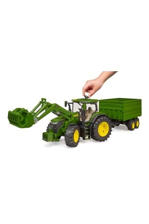 Bruder John Deere 7R 350 Kepçeli Traktör Ve Römork 03155