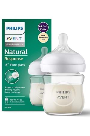 Avent Doğal Tepkili Cam Biberon 120 ml 0 Ay+ SCY930/01