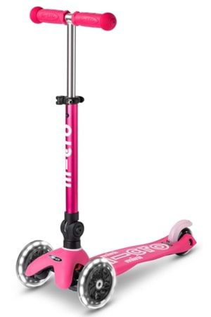 Micro Scooter Mini Deluxe Foldable Pembe Işıklı Teker MMD197