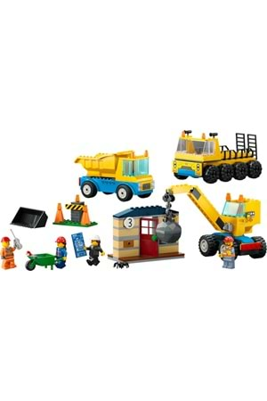 Lego City İnşaat Kamyonları ve Yıkım Gülleli Vinç 60391