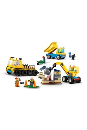 Lego City İnşaat Kamyonları ve Yıkım Gülleli Vinç 60391